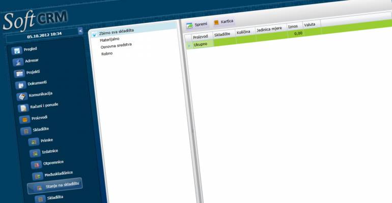 Online softCRM program za vođenje skladišta