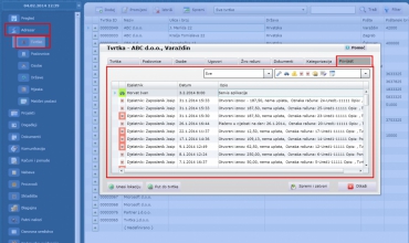 Povijest tvrtke u softCRM aplikaciji