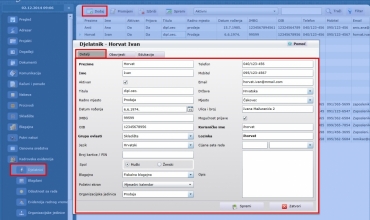Dodavanje novog korisnika u softCRM aplikaciji