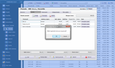 Generiranje (izrada) računa u programu